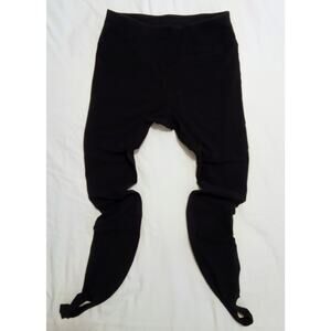 PACT Women's Organic Cotton Black Brushed Stirrup Legging Ethical Clothing SZ M